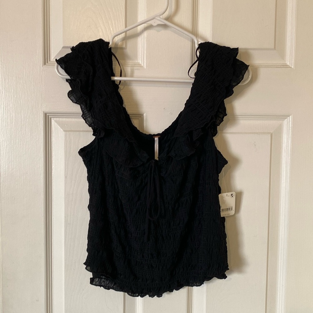 Free People -  Love You More Tee (black)